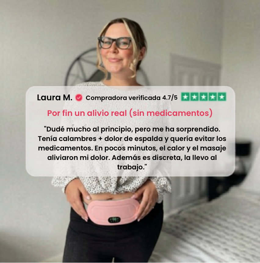 ALIVIARE™ – Cinturón menstrual con calor y masaje relajante